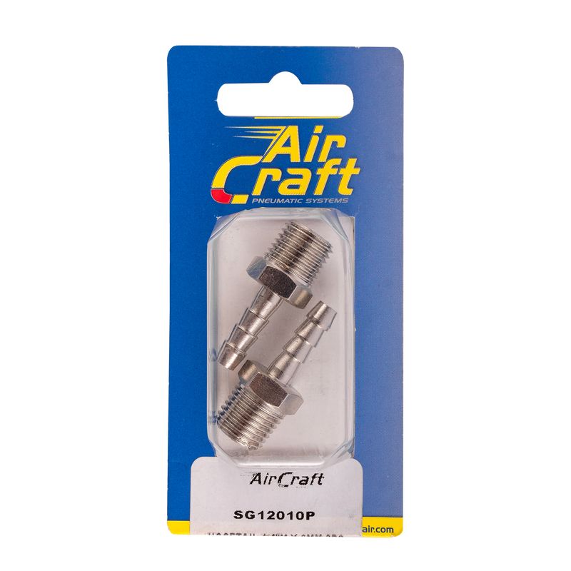 HOSETAIL 1/4&#39;M X 6MM 2PC PACK