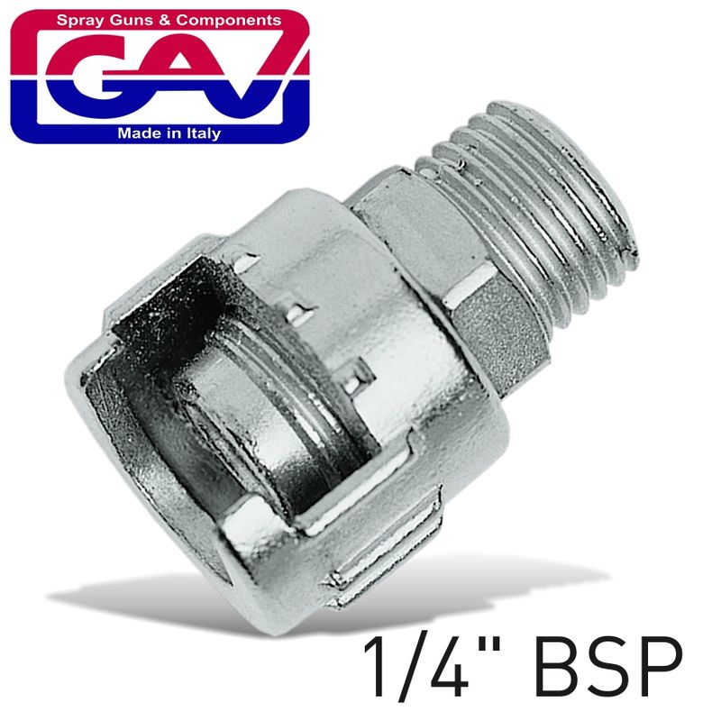 NIPPLE WITH METAL RING 1/4&#39;M FOR BAYONET COUPLINGS