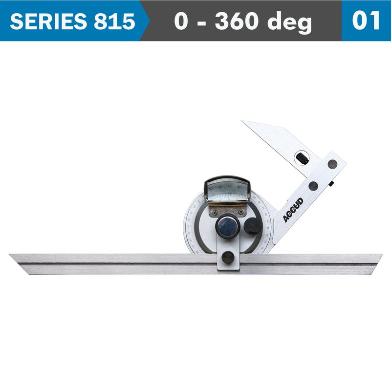 UNIVERSAL PROTRACTOR 360 DEG. S/STEEL 5&amp;#039; ACC. 5&amp;#039; GRAD.