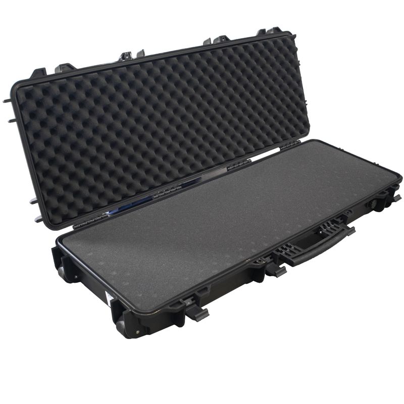 PLASTIC CASE 1040 X 350 X 130MM OD WITH FOAM BLACK RIFLE CASE WATER &amp;