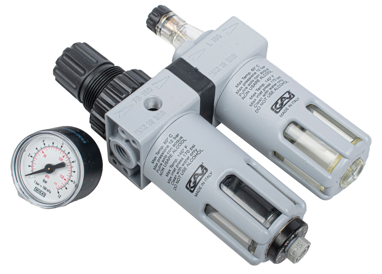 FILTER REGULATOR LUBRICATOR 1/4&#39; WITH AUTO DRAIN