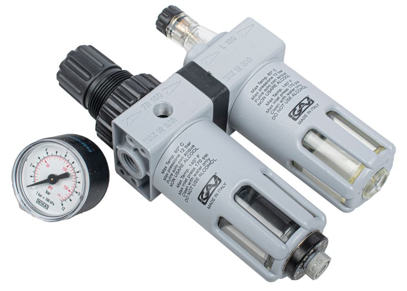 FILTER REGULATOR LUBRICATOR 1/4&#39; WITH AUTO DRAIN