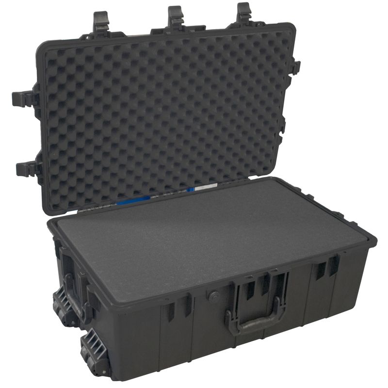 PLASTIC CASE 797 X 518 X 313MM OD WITH FOAM BLACK CASE WATER &amp; DUST PR
