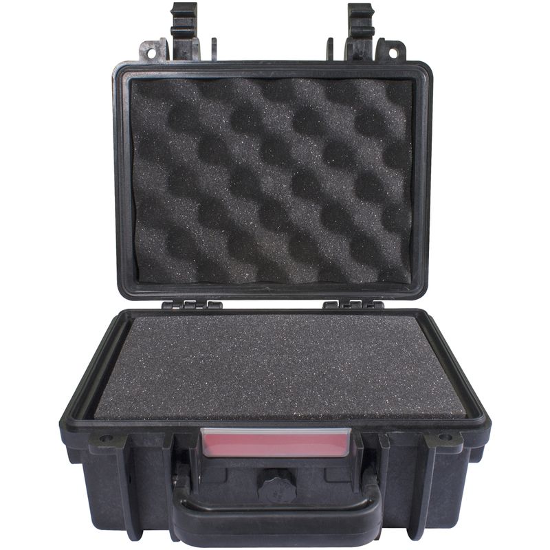 HARD CASE 250X220X120MM OD WITH FOAM BLACK WATER &amp; DUST PROOF (221609)