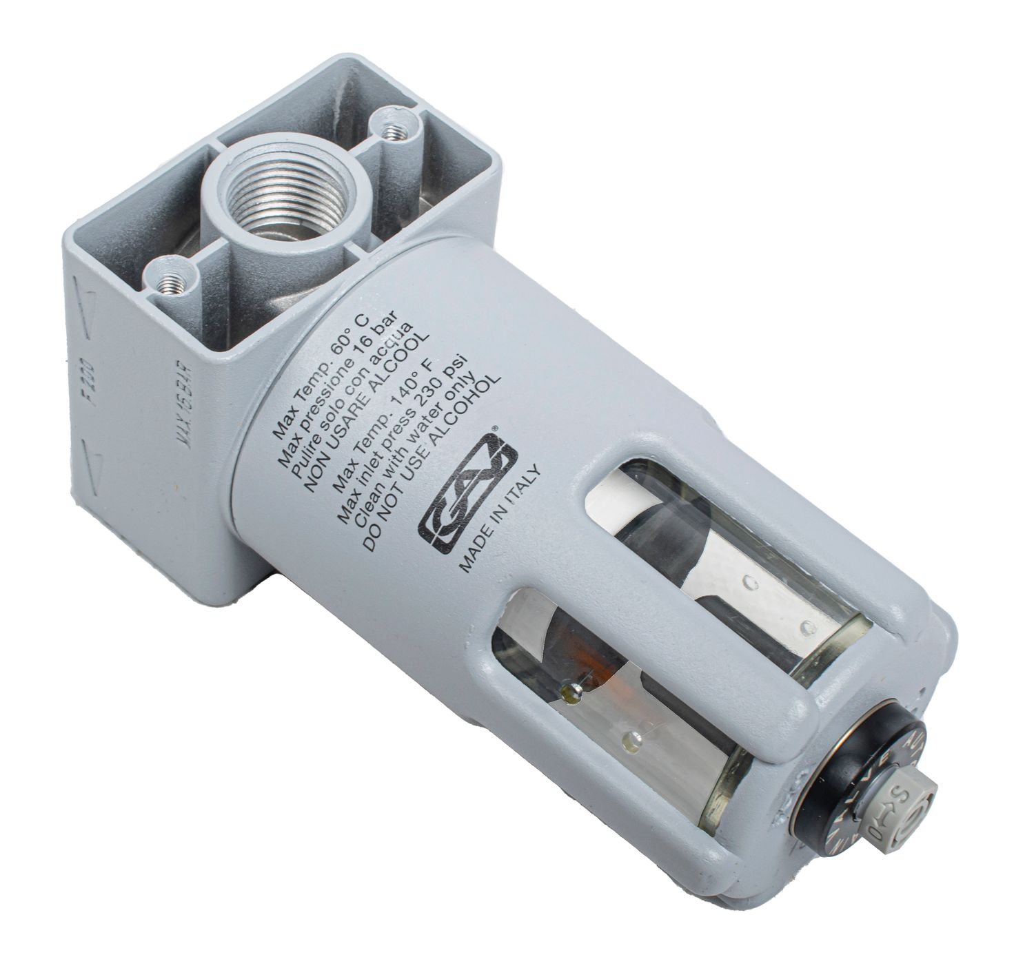 FILTER IN LINE 1/2&#39; WATER TRAP WITH AUTO DRAIN