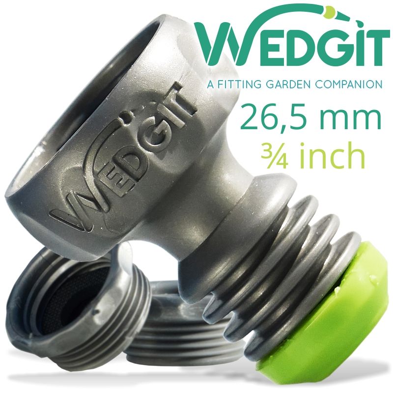 WEDGIT TAP CONNECTOR 26.5MM 3/4&#39; C/W 2 x ADAPTORS