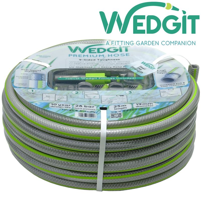 WEDGIT PREMIUM HOSE 19MM 3/4&#39; 25M INCL. STARTER KIT