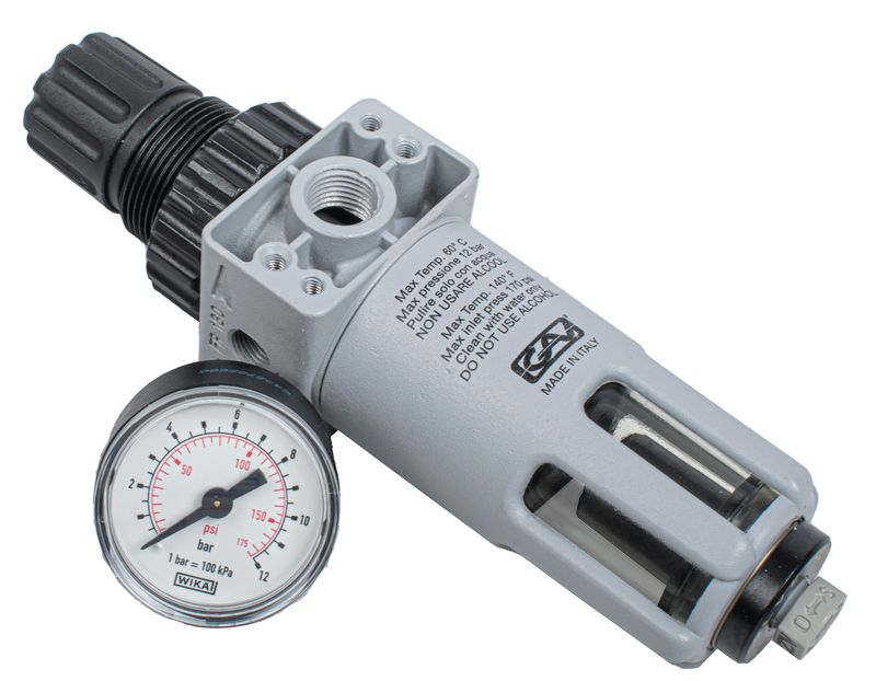 FILTER/REGULATOR 1/4&#39; IN LINE WITH AUTO DRAIN