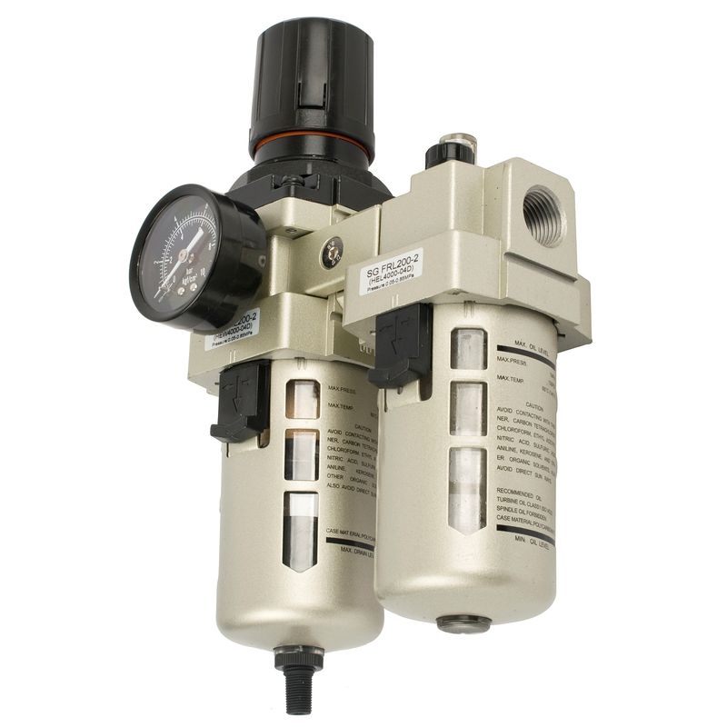 FILTER / REGULATOR / LUBRICATOR 1/2&#39; WITH AUTO DRAIN (HEC4010-04D)