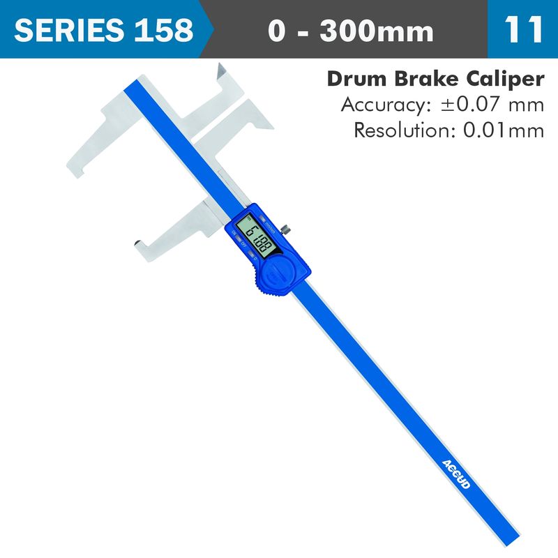 DIGITAL DRUM BRAKE CALIPER 0-300MM/0.12&#39; 0.01mm/0.0005&#39;