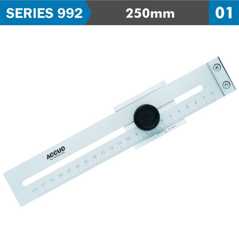 MARKING GAUGE 250MM 0.1MM ACC. 0.1MM GRAD. S/STEEL