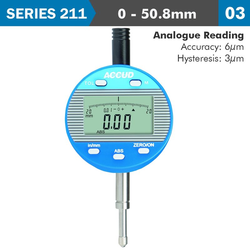 DIGITAL INDICATOR FLAT BACK 50.8MM/2&#39;