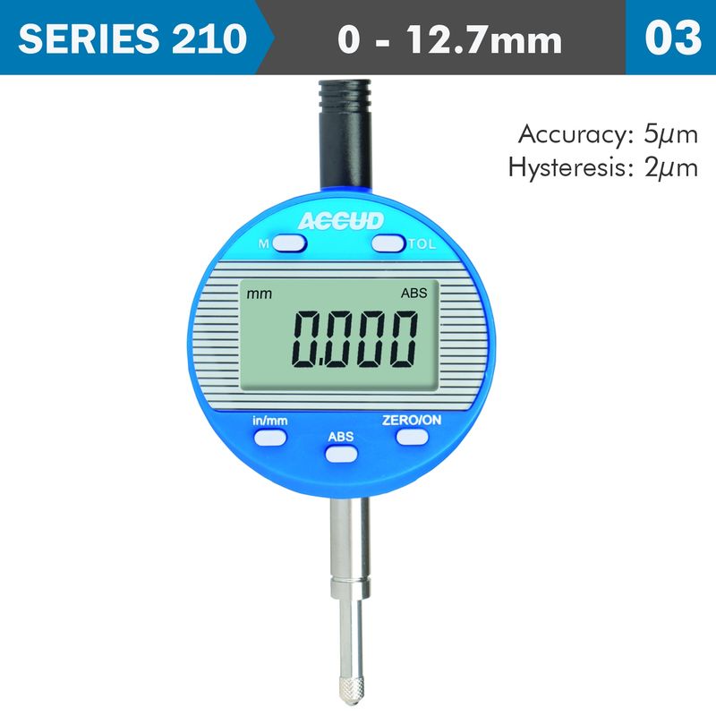 DIG. INDICATOR FLAT &amp; LUG BACK 12.7MM 0.001MM/0.00005&#39;