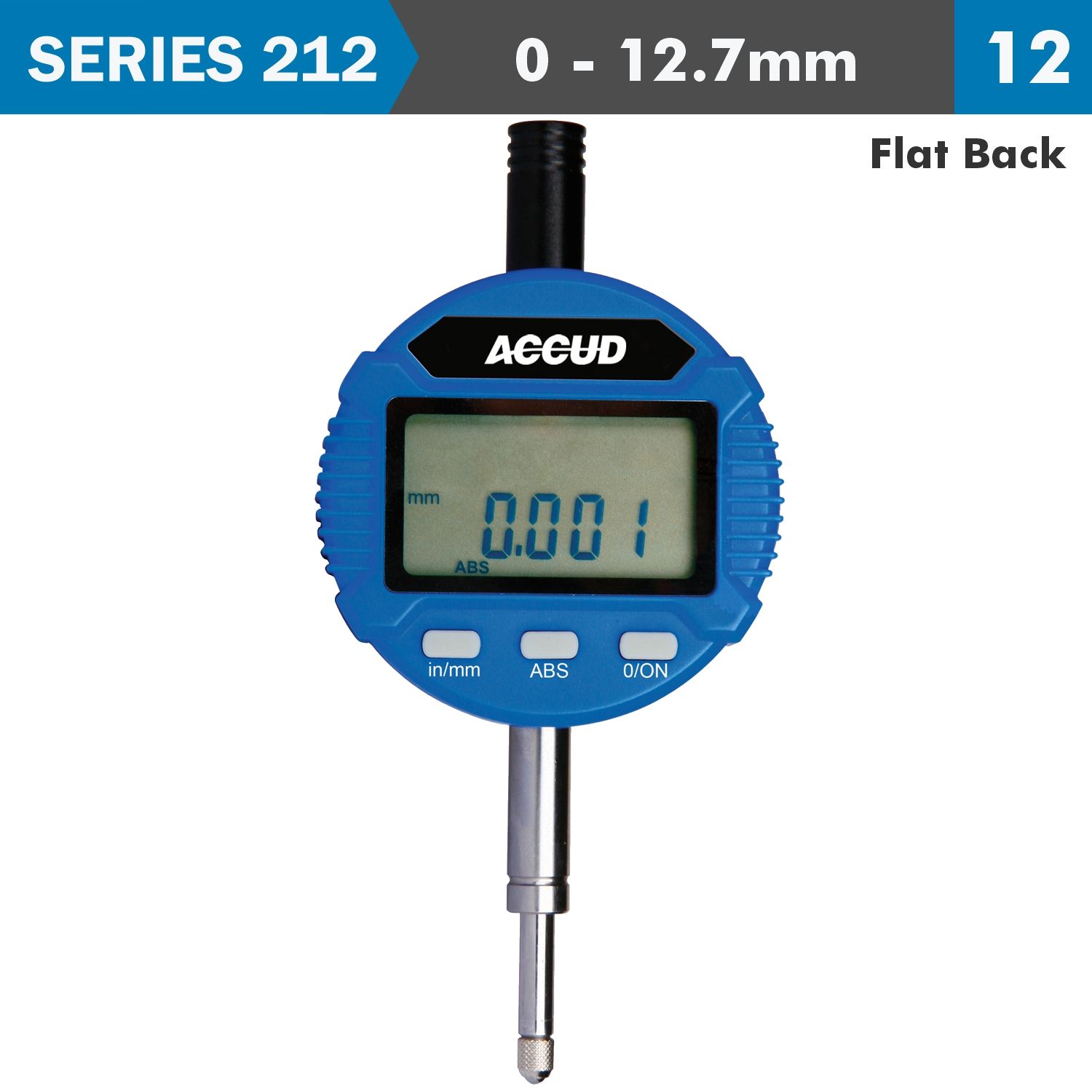 DIGITAL INDICATOR FLAT BACK 12.7MM/0.5&#39;