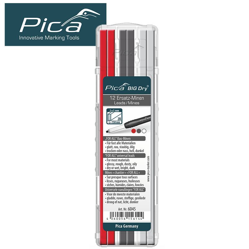 PICA BIG DRY REFILL SET ASSORTED GRAPHITE &amp; WHITE &amp; RED