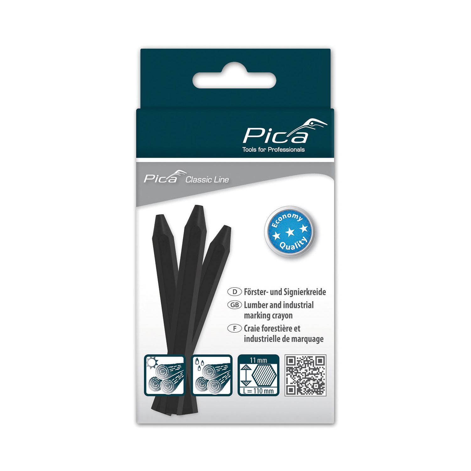 MARKING CRAYON ECO 11X110MM BLACK