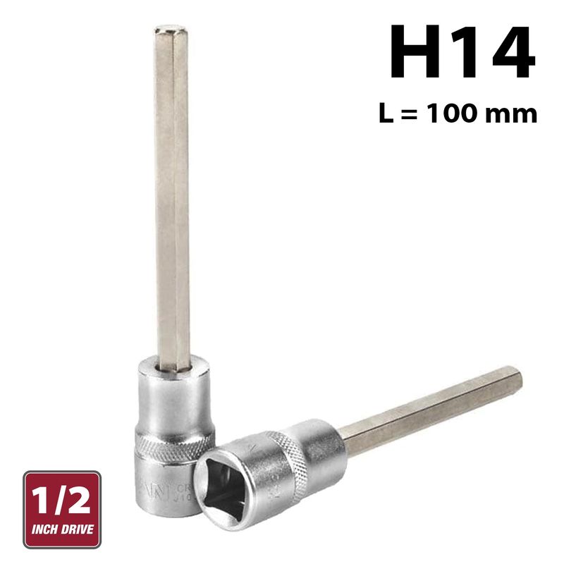 FIXMAN 1/2&#39; DR.14 X 100MM HEX ALLEN BIT SOCKET H14