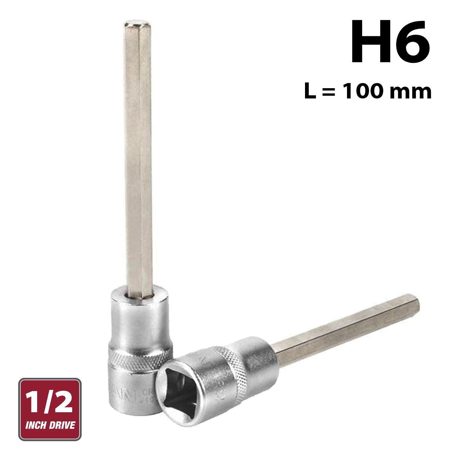 FIXMAN 1/2&#39; DR. 6 X 100MM HEX ALLEN BIT SOCKET H6