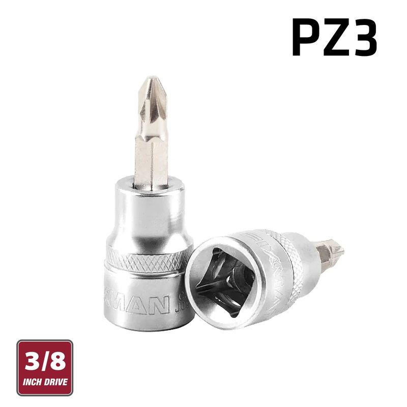 FIXMAN 3/8&#39; DR.BIT SOCKET PZ3 POZI SCREWDRIVER BIT