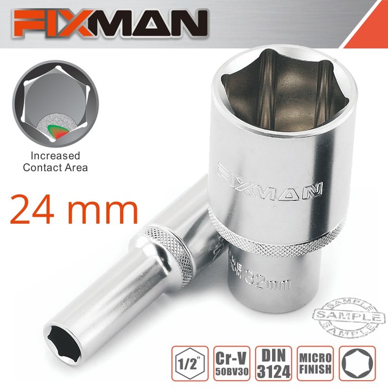 FIXMAN 1/2&#39; DR DEEP SOCKET 24MM