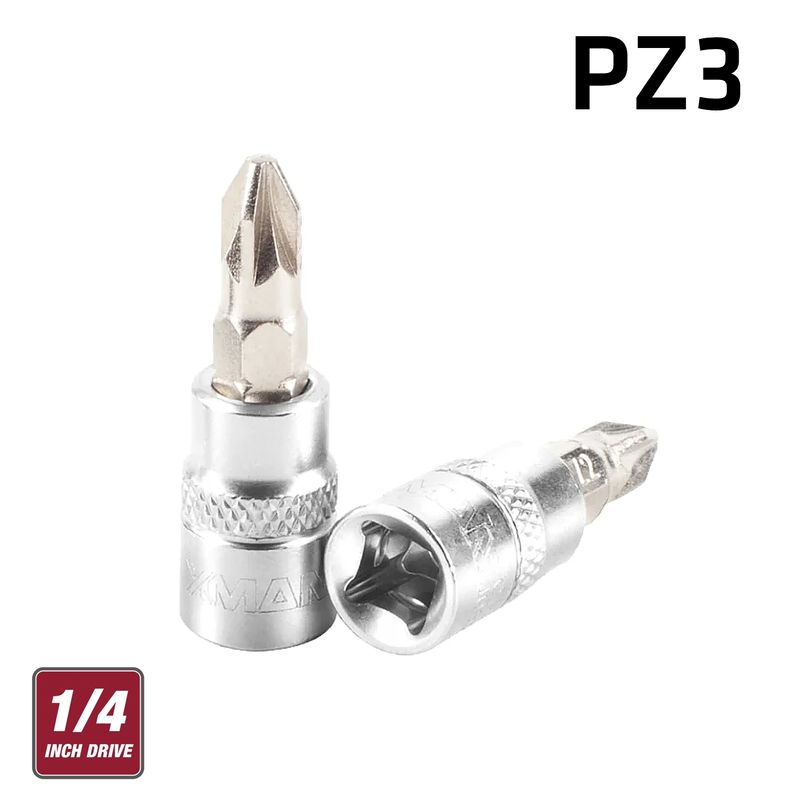 FIXMAN 1/4&#39; DR.BIT SOCKET PZ3 POZI SCREWDRIVER BIT