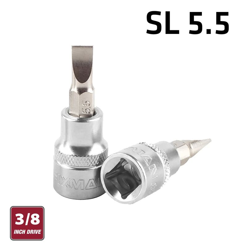 FIXMAN 3/8&#39; DR.BIT SOCKET SL5.5 SLOTTED SCREWDRIVER BIT