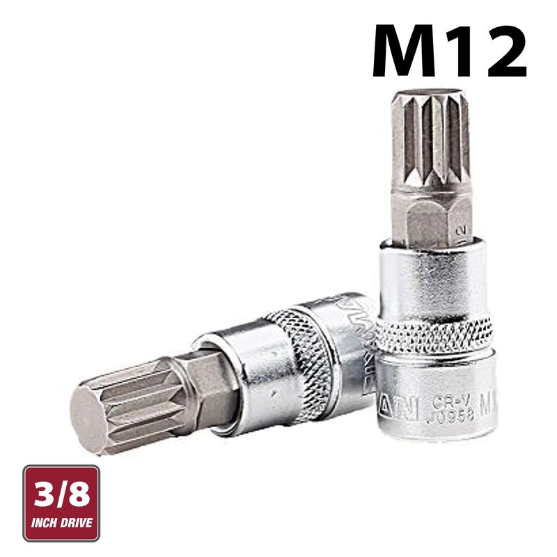FIXMAN 3/8&#39; DR.BIT SPLINE SOCKET M12
