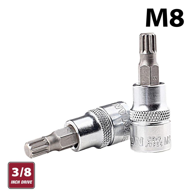 FIXMAN 3/8&#39; DR.BIT SPLINE SOCKET M8
