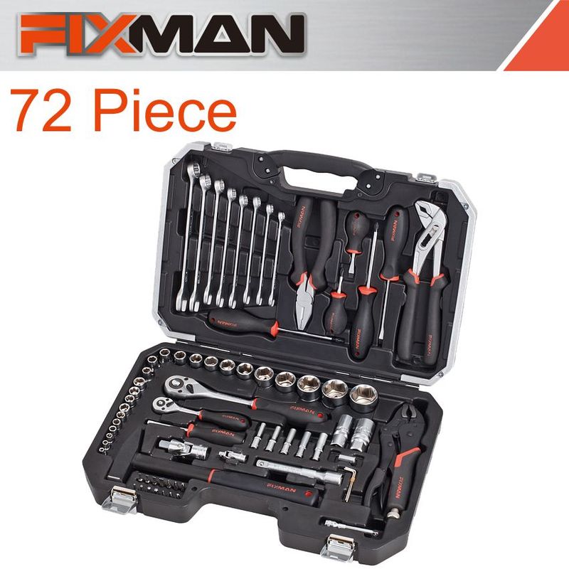 FIXMAN SOCKET TOOL SET 72PC 1/4&#39;&amp;1/2&#39; DRIVE