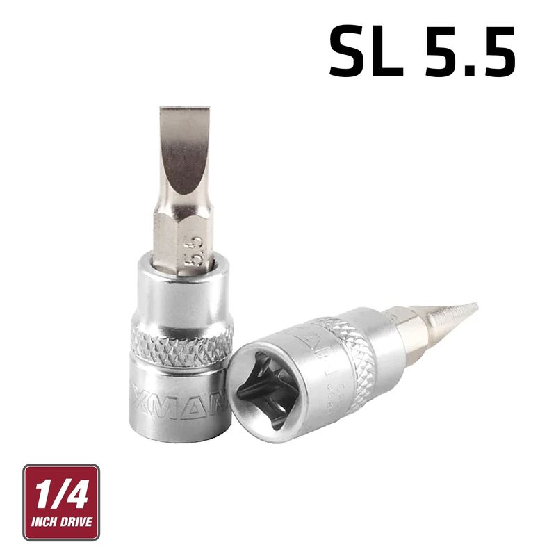 FIXMAN 1/4&#39; DR.BIT SOCKET SL5.5 SLOTTED SCREWDRIVER BIT