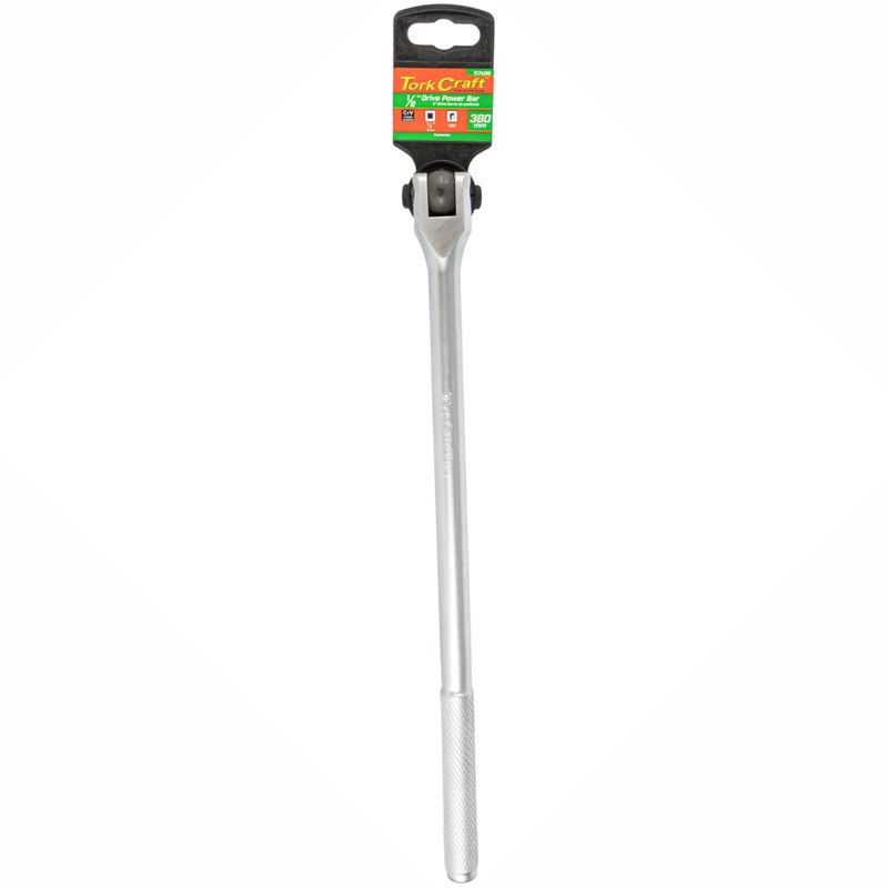 POWER BAR 1/2&#39;M DRIVE 380MM SWIVEL HEAD  STEEL HANDLE SOCKET
