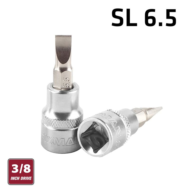 FIXMAN 3/8&#39; DR.BIT SOCKET SL6.5 SLOTTED SCREWDRIVER BIT