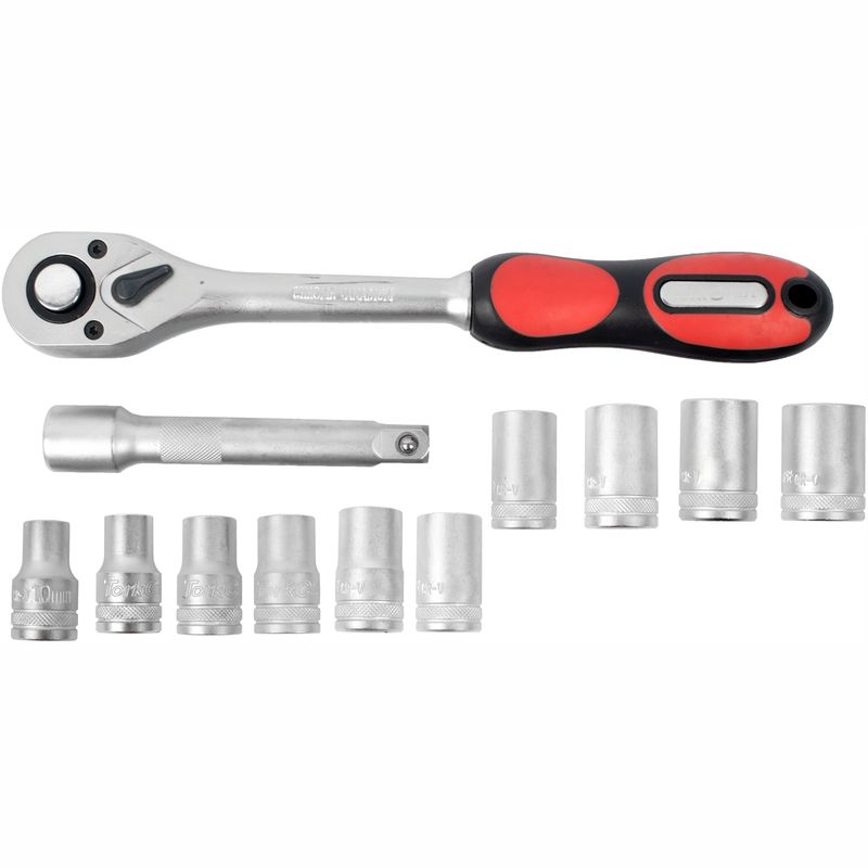 SOCKET &amp; RATCHET SET 12PC 1/2&#39; DRIVE 12 CRV 12 POINT