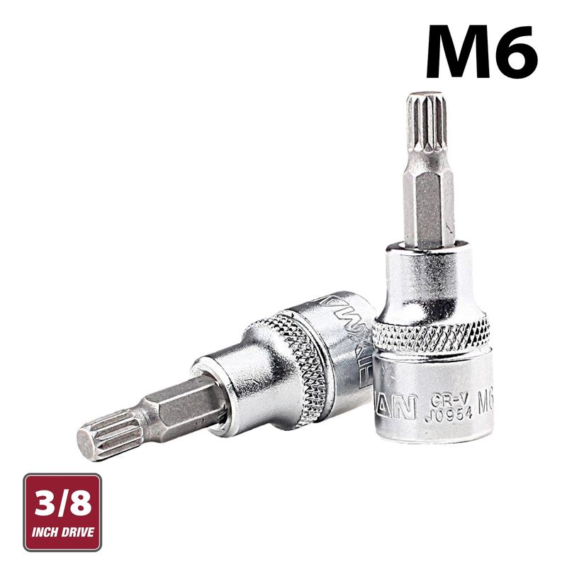 FIXMAN 3/8&#39; DR.BIT SPLINE SOCKET M6
