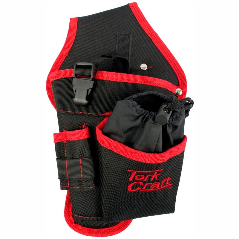 TOOL, DRILL &amp; SCREW POUCH 4 POCKET WITH BELT LOOP NYLON