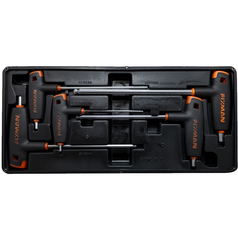 FIXMAN 5-PC L-HANDLE HEX KEYS W-BALL HEAD 3-4-5-6-8MM