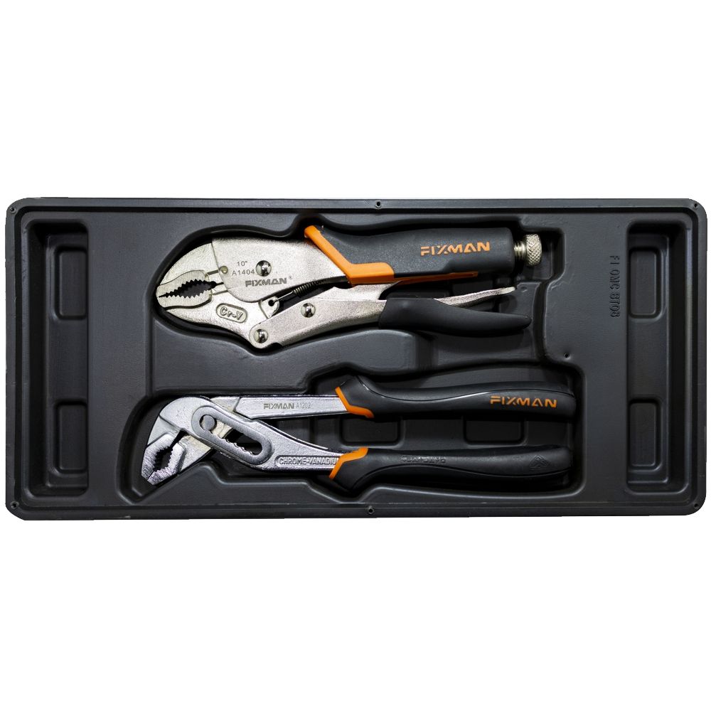 FIXMAN TRAY 2 PIECE PLIER SET GROOVE JOINT PLIERS 10&#39; AND LOCK GRIP PL
