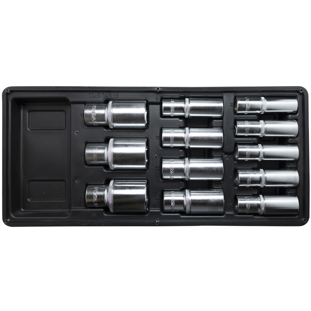 FIXMAN TRAY 12 PIECE 1/2&#39; DRIVE DEEP SOCKETS