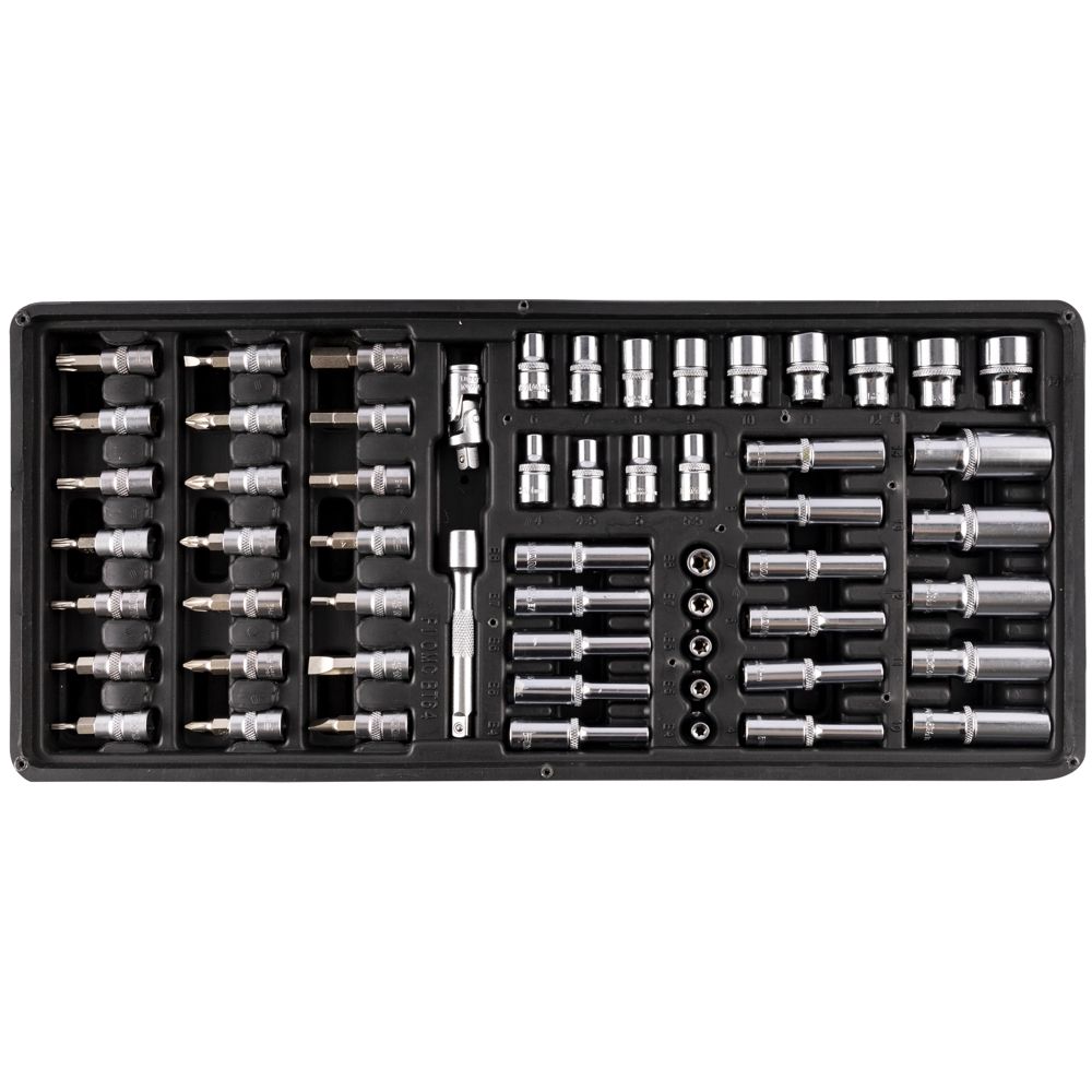 FIXMAN TRAY 57 PIECE 1/4&#39; DRIVE SOCKETS AND ACCESSORIES