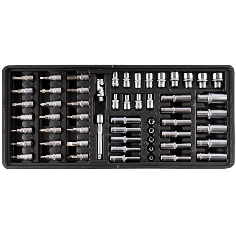 FIXMAN TRAY 57 PIECE 1/4&#39; DRIVE SOCKETS AND ACCESSORIES