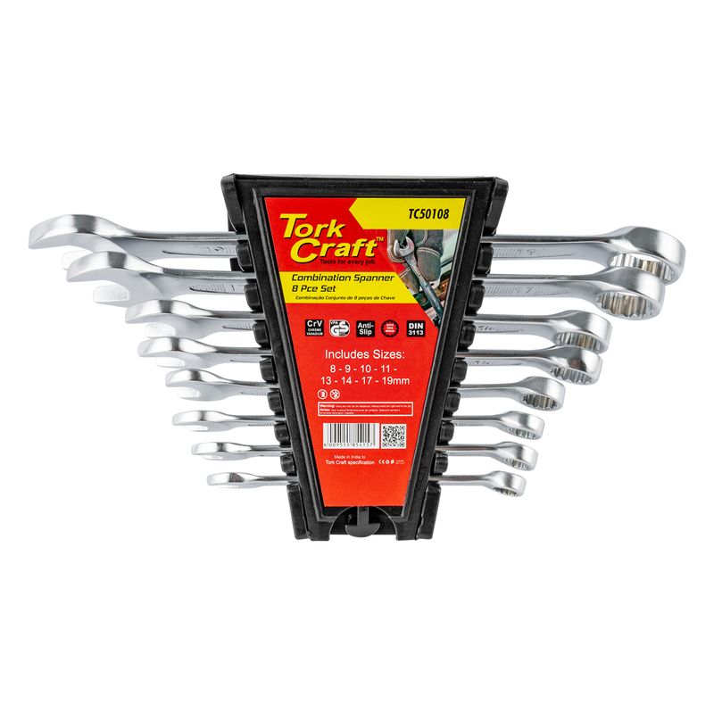 8PCS COMBINATION SPANNER SET 8-9-10-11-13-14-17-19MM