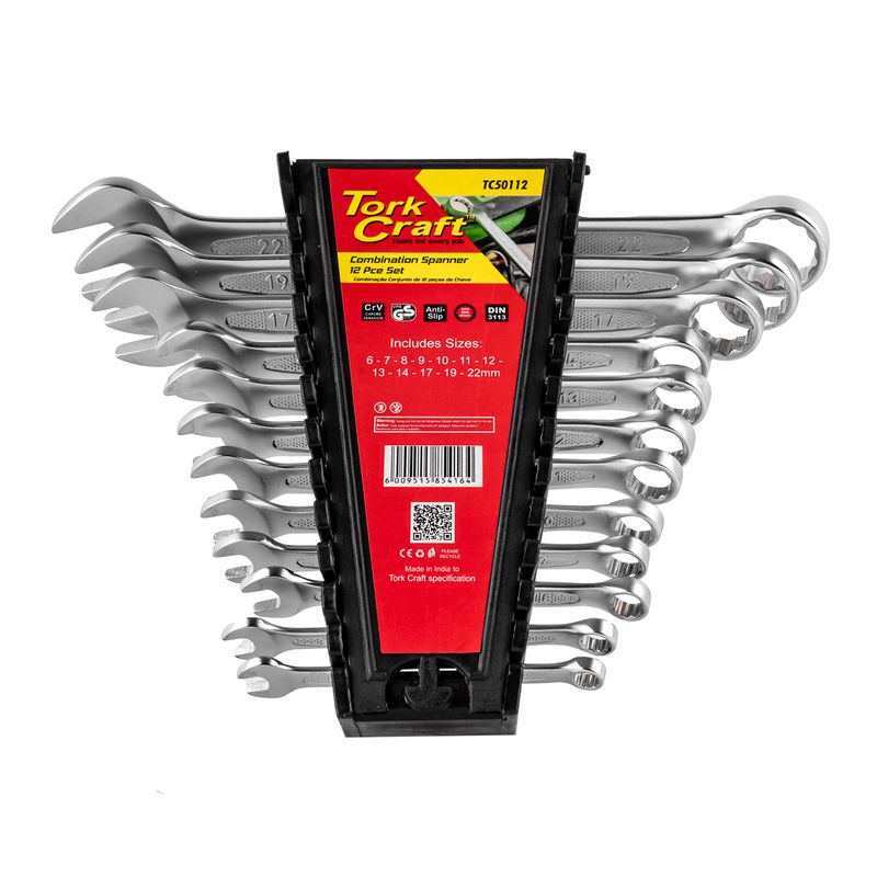 12PCS COMBINATION SPANNER SET 6-7-8-9-10-11-12-13-14-17-19-22MM