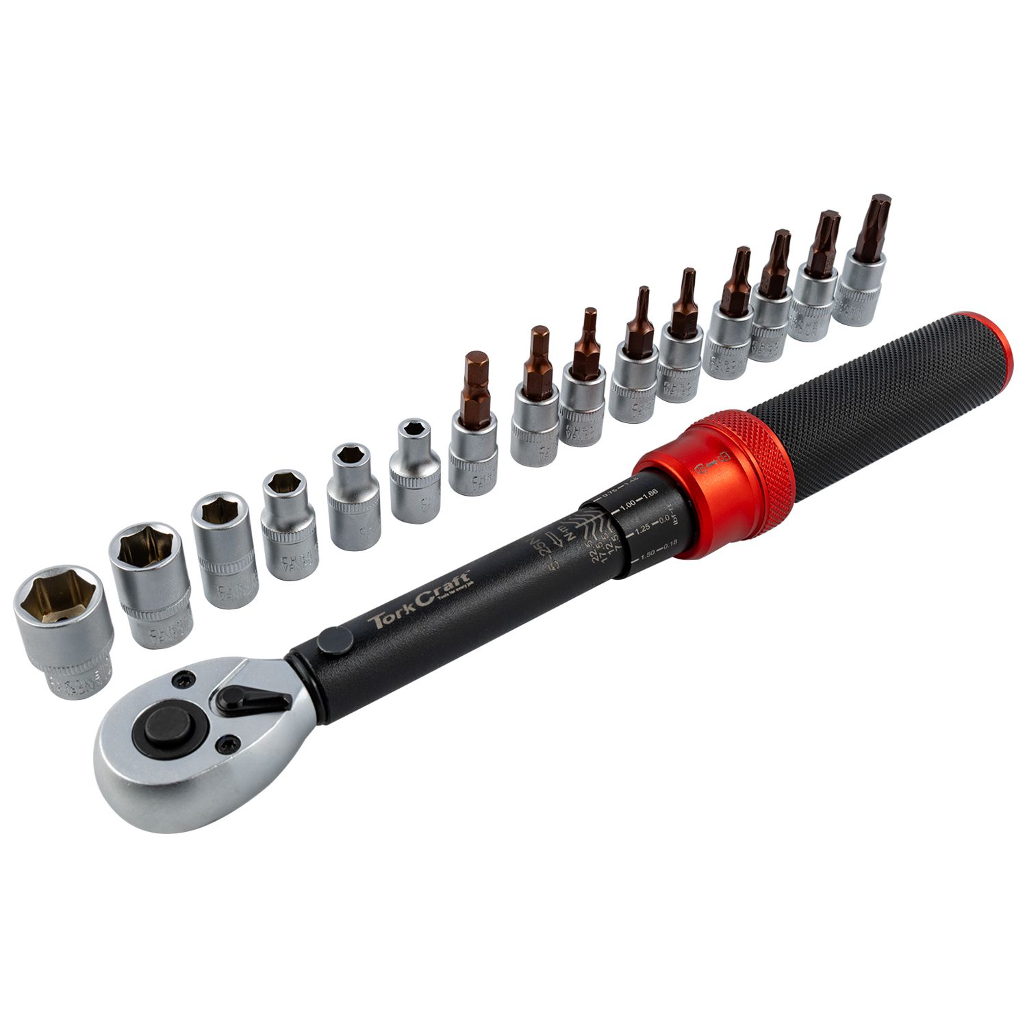 TORQUE WRENCH 1/4&#39; SOCKETS &amp; BIT SET 16PC