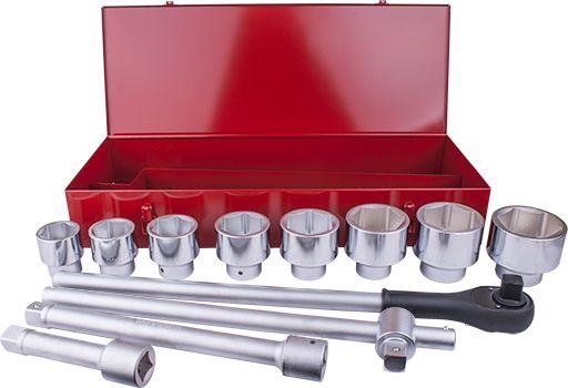 SOCKET SET 12PC 1&#39; DRIVE 6PT 46 - 80MM IN METAL CASE