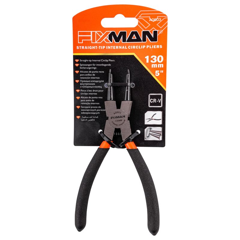 FIXMAN STRAIGHT INTERNAL CIRCLIP PLIERS 155MM 6&#39;