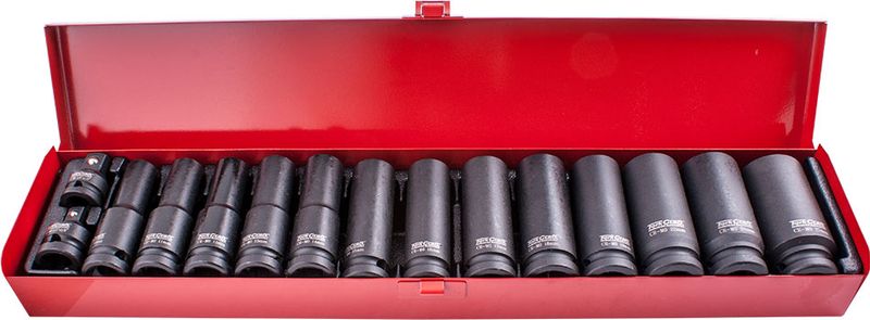 15PC 1/2&#39; DR IMP SOCKET SET(10 - 27 + 2 X ADAPTORS 3/8X1/2 &amp; 1/2X3/8 )