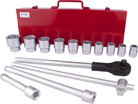 SOCKET SET 14PC 3/4&#39; DRIVE 6PT 22 - 50MM IN METAL CASE