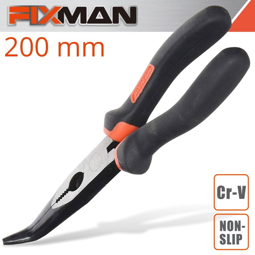 FIXMAN INDUSTRIAL BENT NOSE PLIERS 8&#39;/200MM