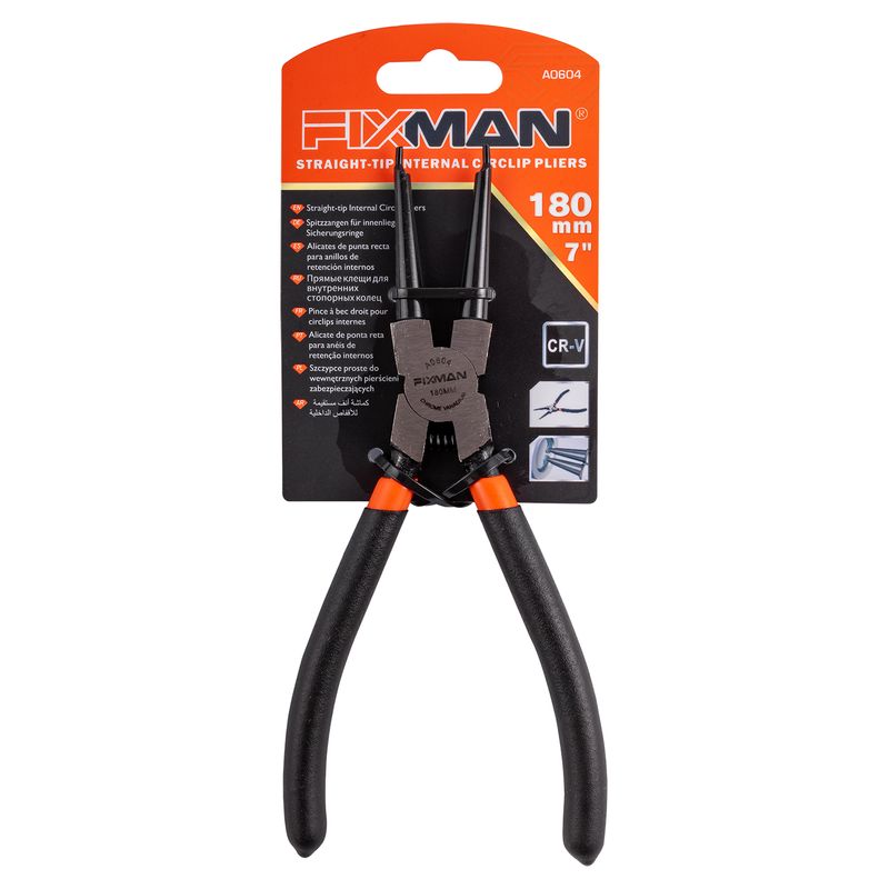 FIXMAN STRAIGHT INTERNAL CIRCLIP PLIERS 7&#39;/175MM