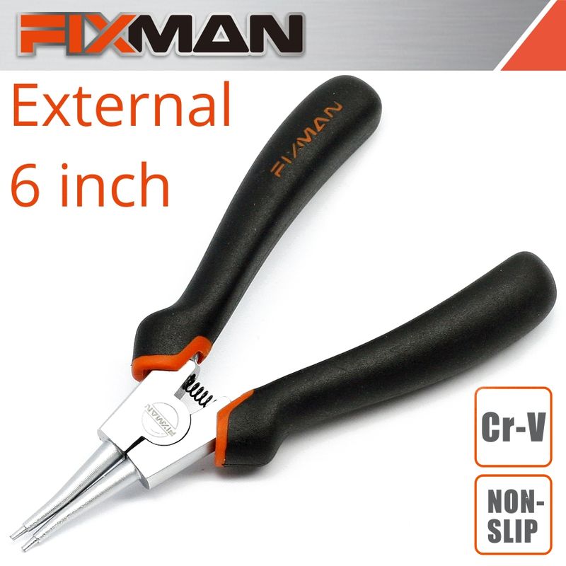 FIXMAN STRAIGHT EXTERNAL CIRCLIP PLIERS 6&#39;/160MM